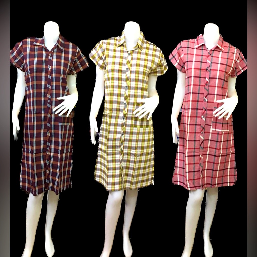 Chaw Boutique.Brand new 100% cotton plaid shirt dress Relaxed fit,New with tag.